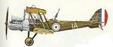Боковая проекия легкого бомбардировщика RAF R.E.8 ( Великобритания )