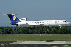 Пассажирский лайнер Ту-154 авиакомпании Caspian Airlines